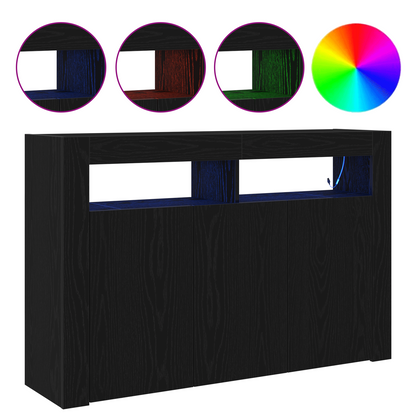 Skjenk Svart Eik 116 x 30 x 75 cm Moderne Skjenk