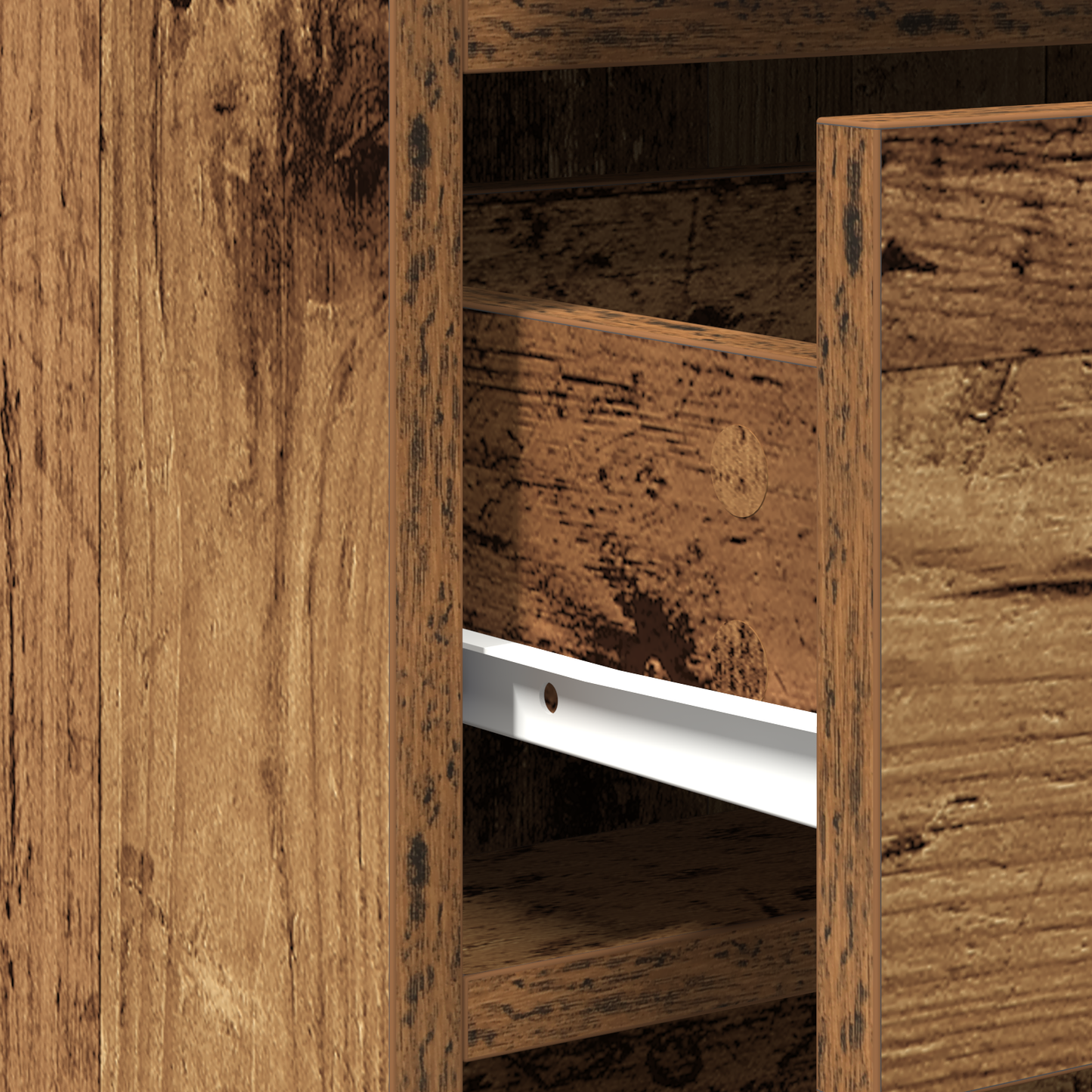 Sminkebord Gammelt Tre 2-delt Sett LED