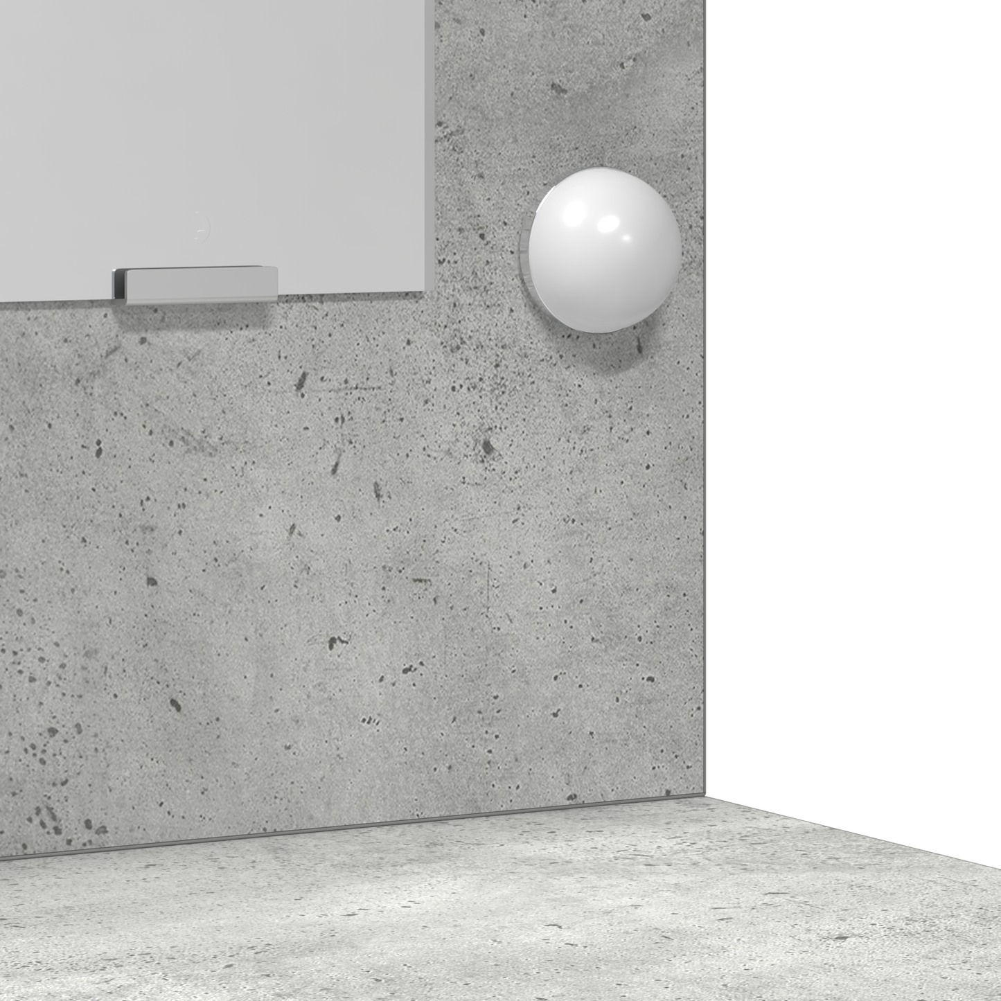 Sminkebord Betonggrå Sett i 2 Deler LED