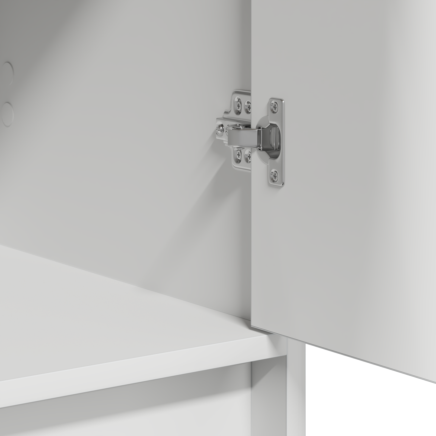 Sminkebord Hvit 3-delt Sett LED