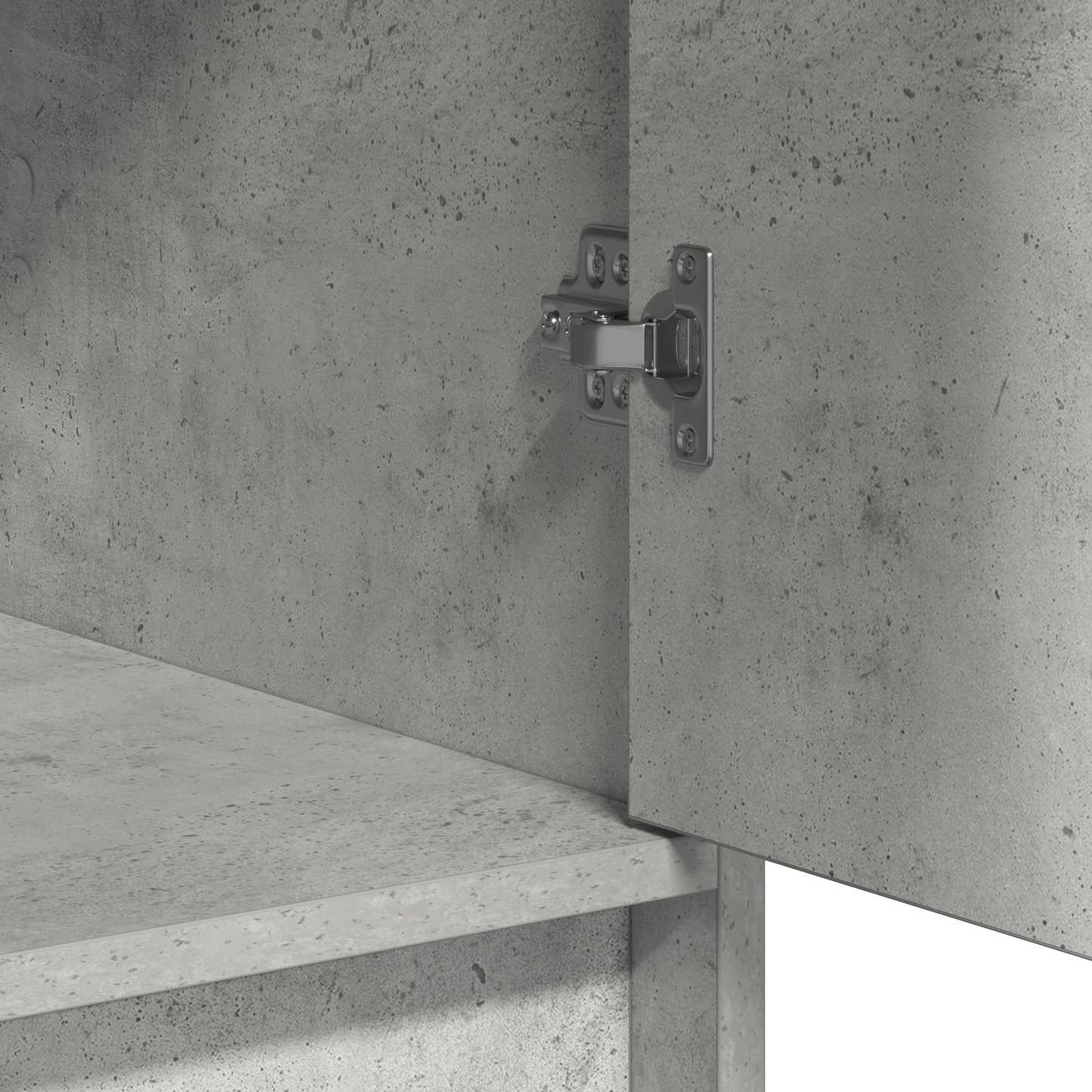 Sminkebord Betonggrå 3-delt Sett LED