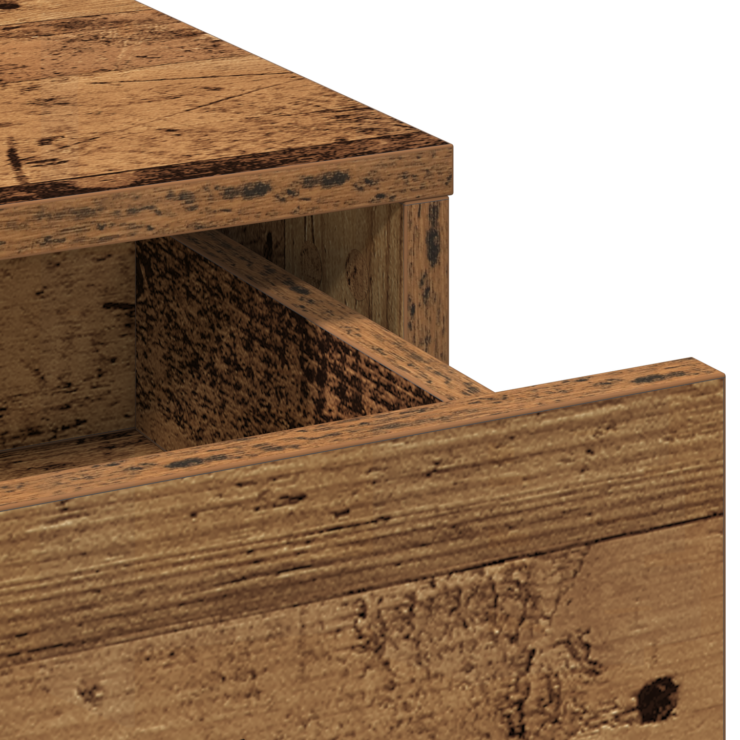 Sminkebord Tre 3-delt Sett LED Vintage Tre og