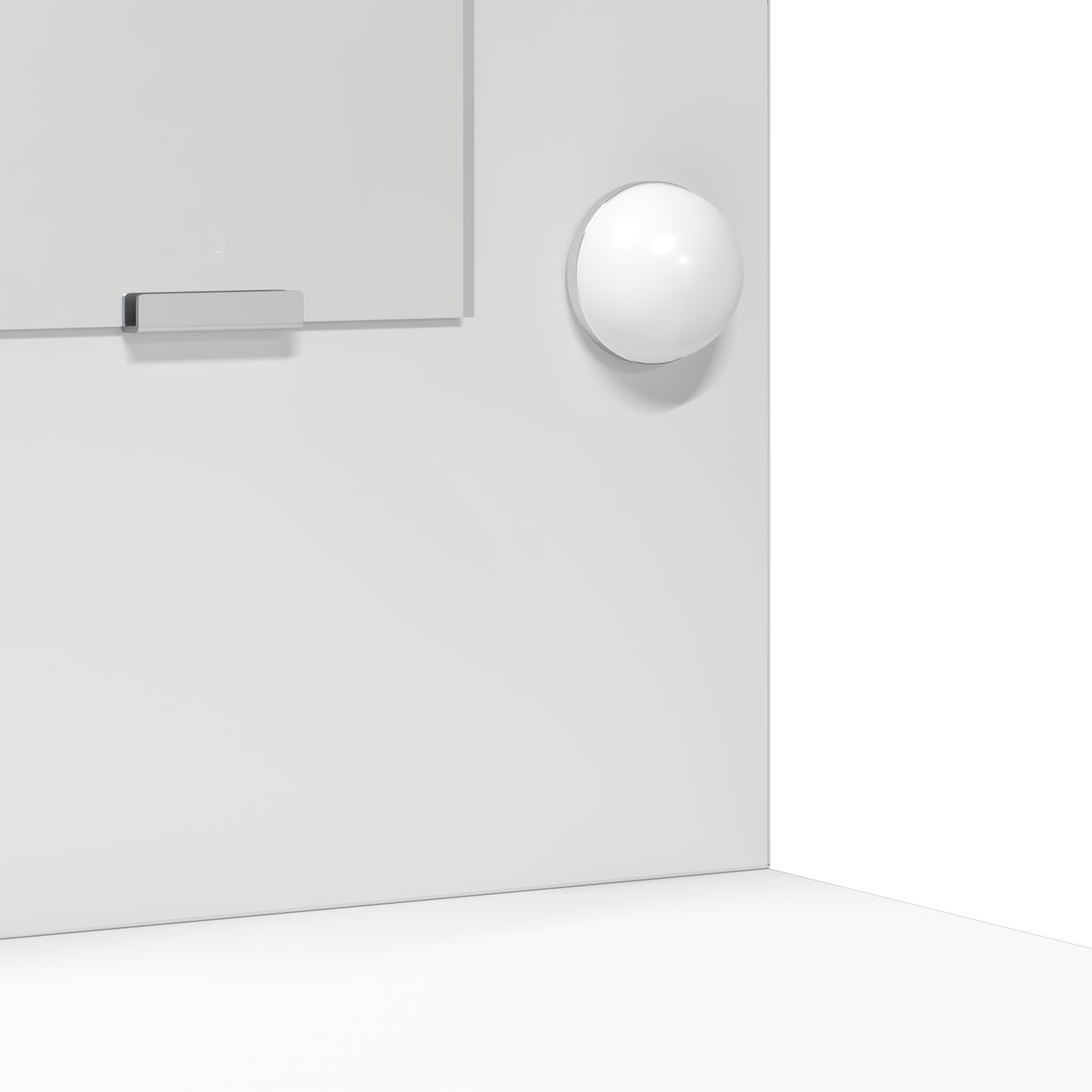 Sminkebord Hvit 3-delt LED