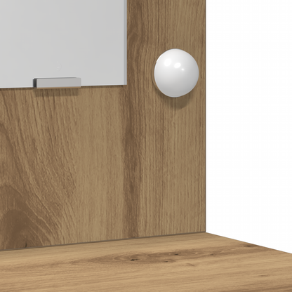 Sminkebord Artisan Eik 3-delt Sett LED