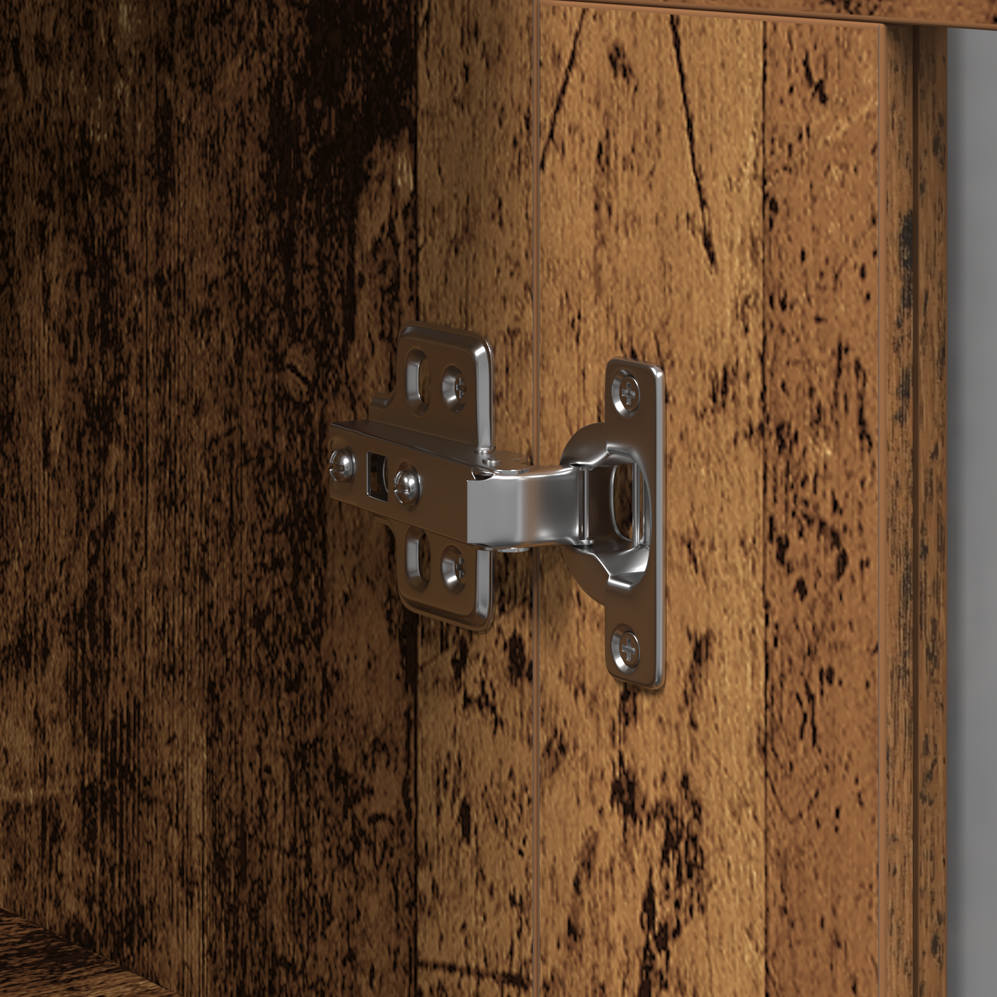 Veggskap Brun Sett med 2 Massivt Tre 139 x 34 x 90 cm