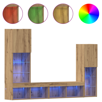 TV-Møbel Artisan Eik TV-skap med LED 40.5x30x102 cm