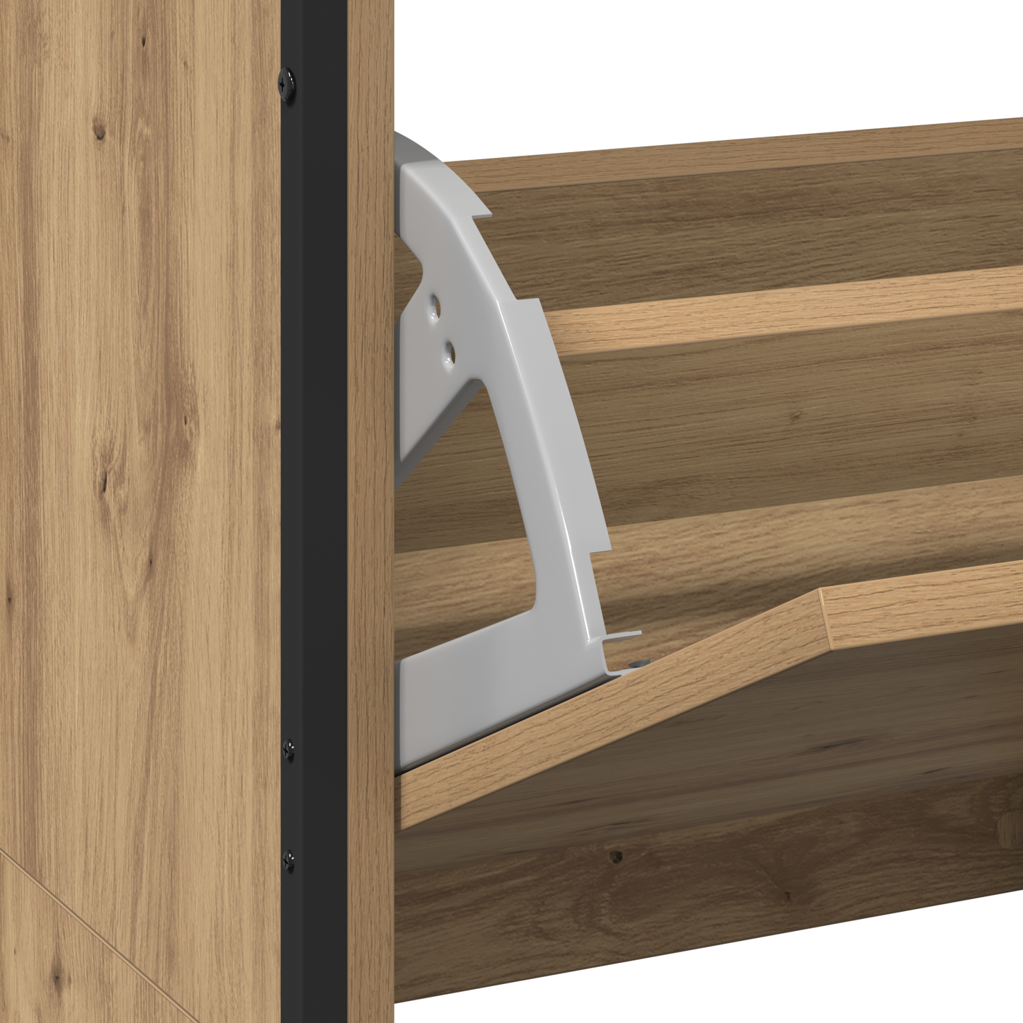 Skoskap Skohylle Skobenk Artisan Eik 100x34x112 cm