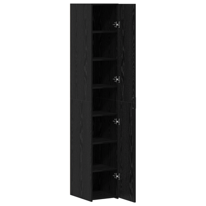 Skap Svart 30x42.5x185 cm