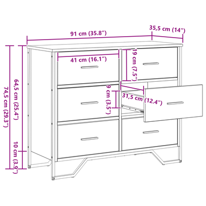 kommode Gammelt Tre 91x35.5x74.5 cm