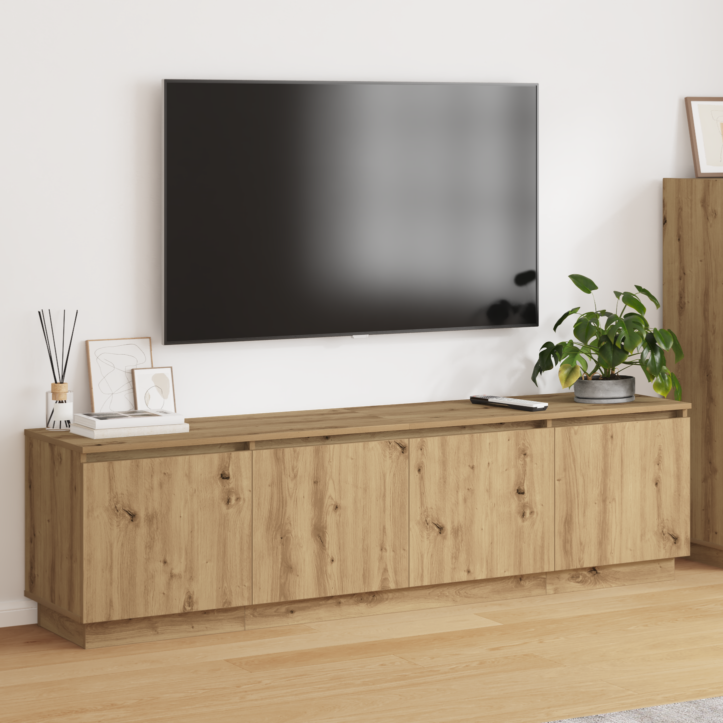 TV-Møbel Artisan Eik TV skap med LED 180x38x49 cm