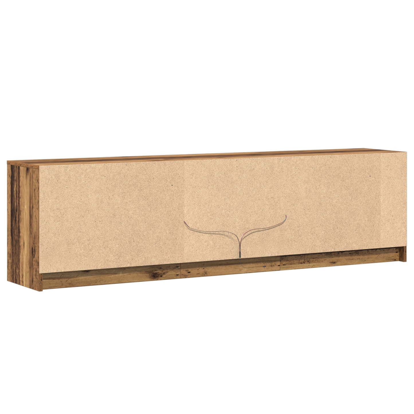 TV-Møbel Brun TV-skap med LED -stripelys med lagring med dør 180 x 34 x 50 cm