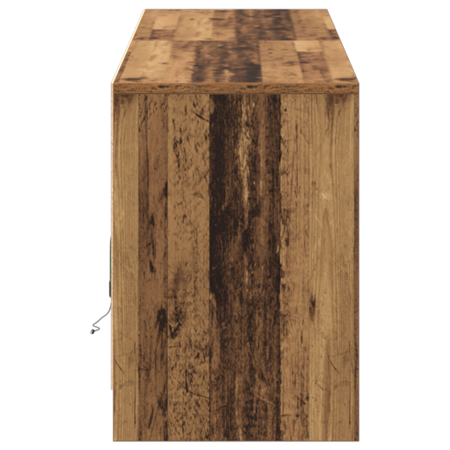 TV-Møbel Brun TV-skap med LED -stripelys med lagring med dør 180 x 34 x 50 cm