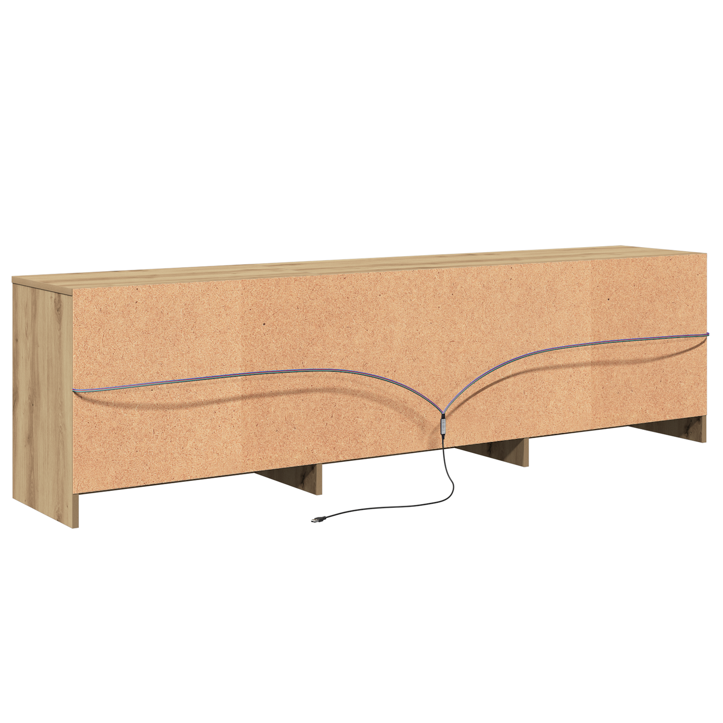 TV-Møbel Brun TV-skap 181 x 34 x 50 cm LED-lamper