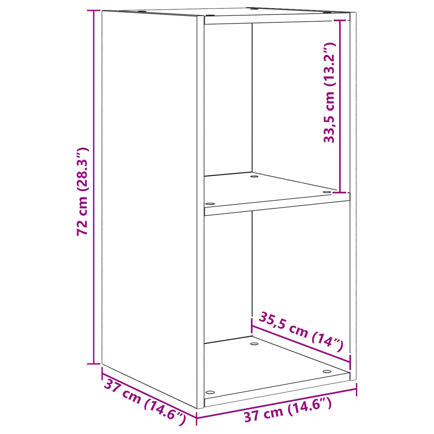 TV-Møbel Gammelt Tre TV-benk sett 37 x 37 x 107 cm
