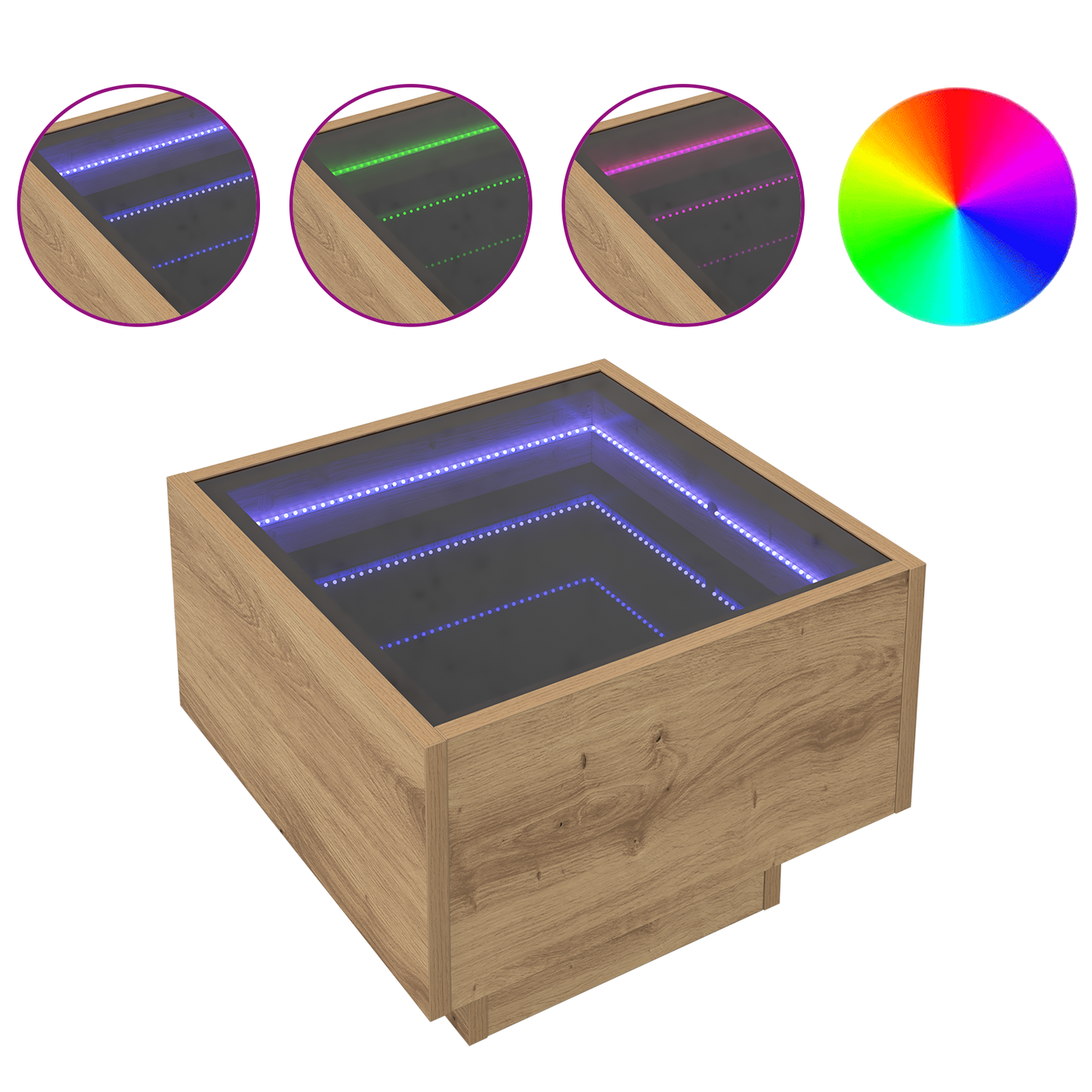 Skap Artisan Eik 40 x 40 x 30 cm, Glass