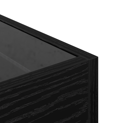 Skap Svart Eik 40 x 40 x 30 cm, Glass