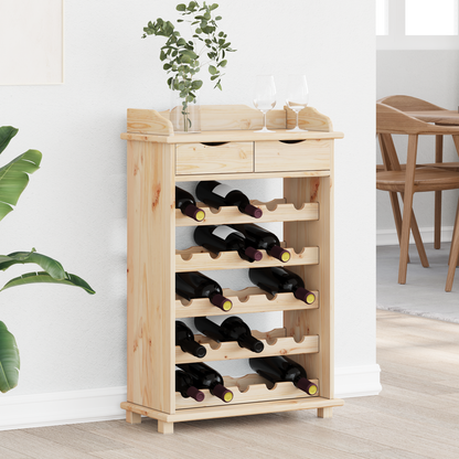 Vinstativ Vinreol 90x60x30 cm Massivt Tre Furu