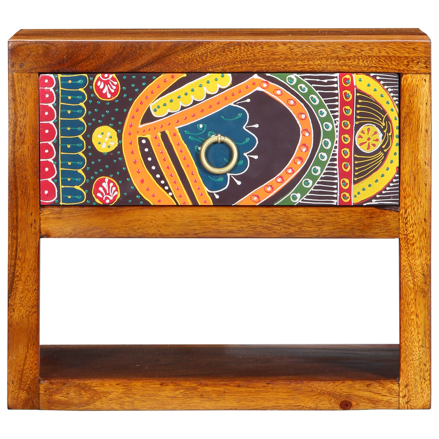 Nattbord Sengbord Tre 40x35x35 cm Massiv Akasietre