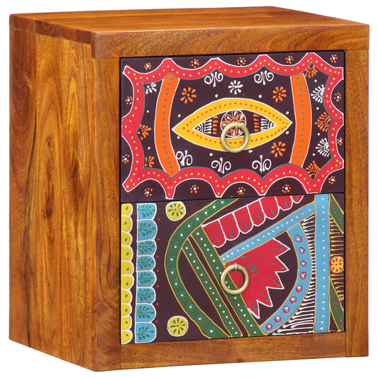 Nattbord Sengbord Tre 35x30x40 cm Massivt akasietre