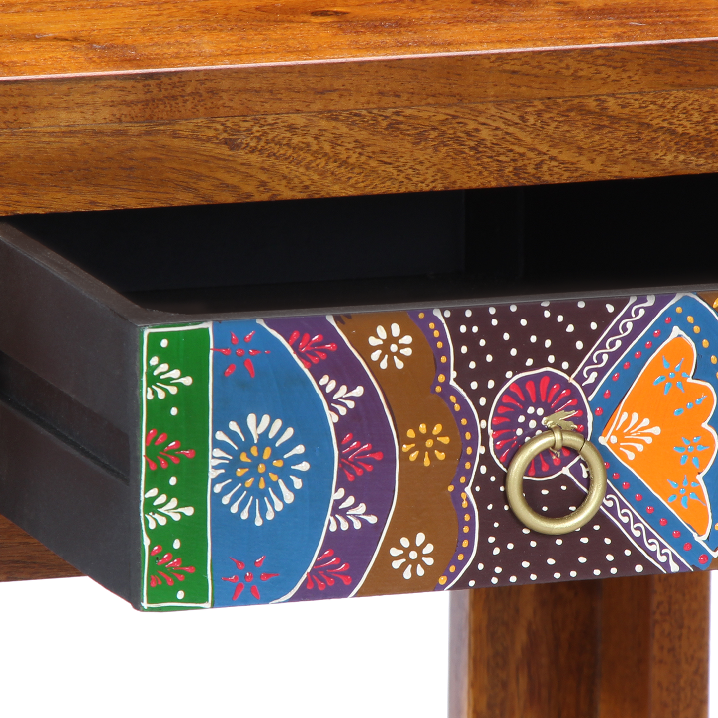 Sminkebord Tre Speil Honningbrun Solid Tre Akasietre