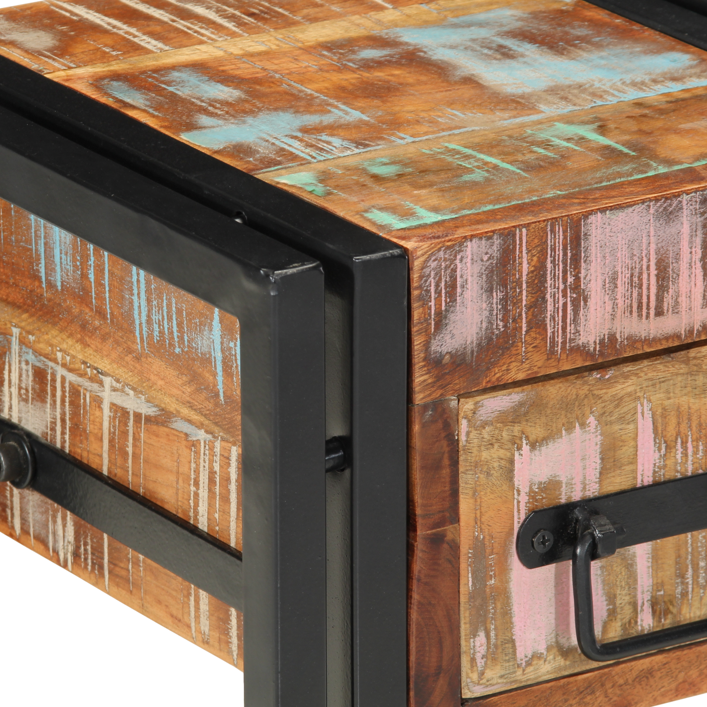 Nattbord Sengbord Tre Gjenvunnet Heltre 40x40x40 cm