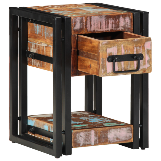 Nattbord Sengbord Tre Gjenvunnet Heltre 40x40x40 cm