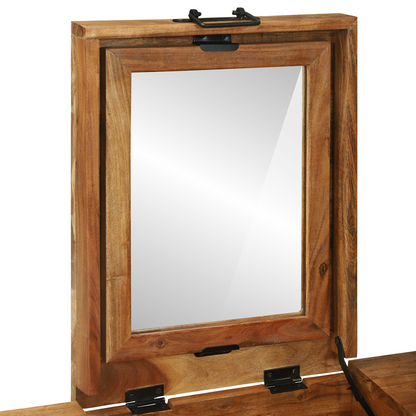 Sminkebord Tre 90x50x75 cm Massivt Akasietre