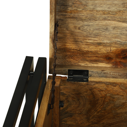 Oppbevaringsbenk 40x40x40 cm Solid Grov Mangotre
