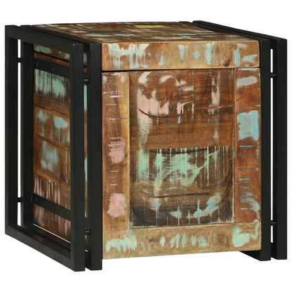 Oppbevaringsbenk Flerfarget 40 x 40 x 40 cm Massivt akasietre
