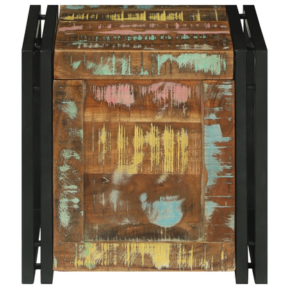 Oppbevaringsbenk Flerfarget 40 x 40 x 40 cm Massivt akasietre