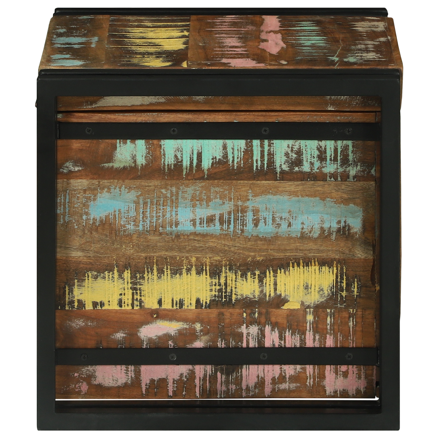 Oppbevaringsbenk Flerfarget 40 x 40 x 40 cm Massivt akasietre