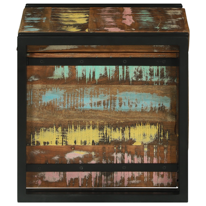 Oppbevaringsbenk Flerfarget 40 x 40 x 40 cm Massivt akasietre