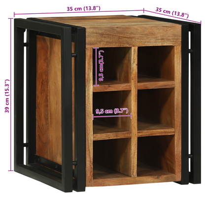 Vinstativ Vinreol 34.5x35x39 cm Massivt Akasietre