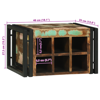 Vinstativ 46x35x27.5 cm Solid Gjenvunnet