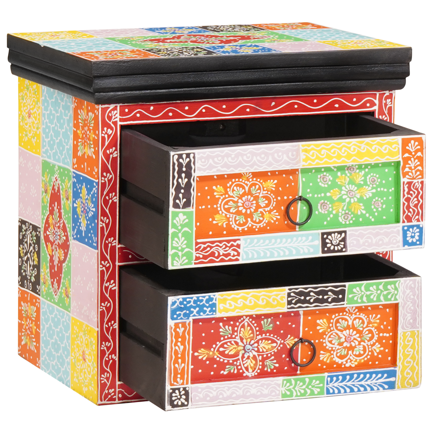 Nattbord Sengbord Tre Flerfarget 40x30x40 cm Solid Tre Mango