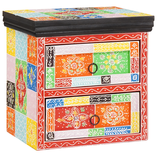 Nattbord Sengbord Tre Flerfarget 40 x 30 x 40 cm Massivt Tre med maling