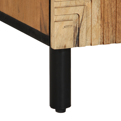 Skap Tre 90x33x75 cm Massivt Akasietre