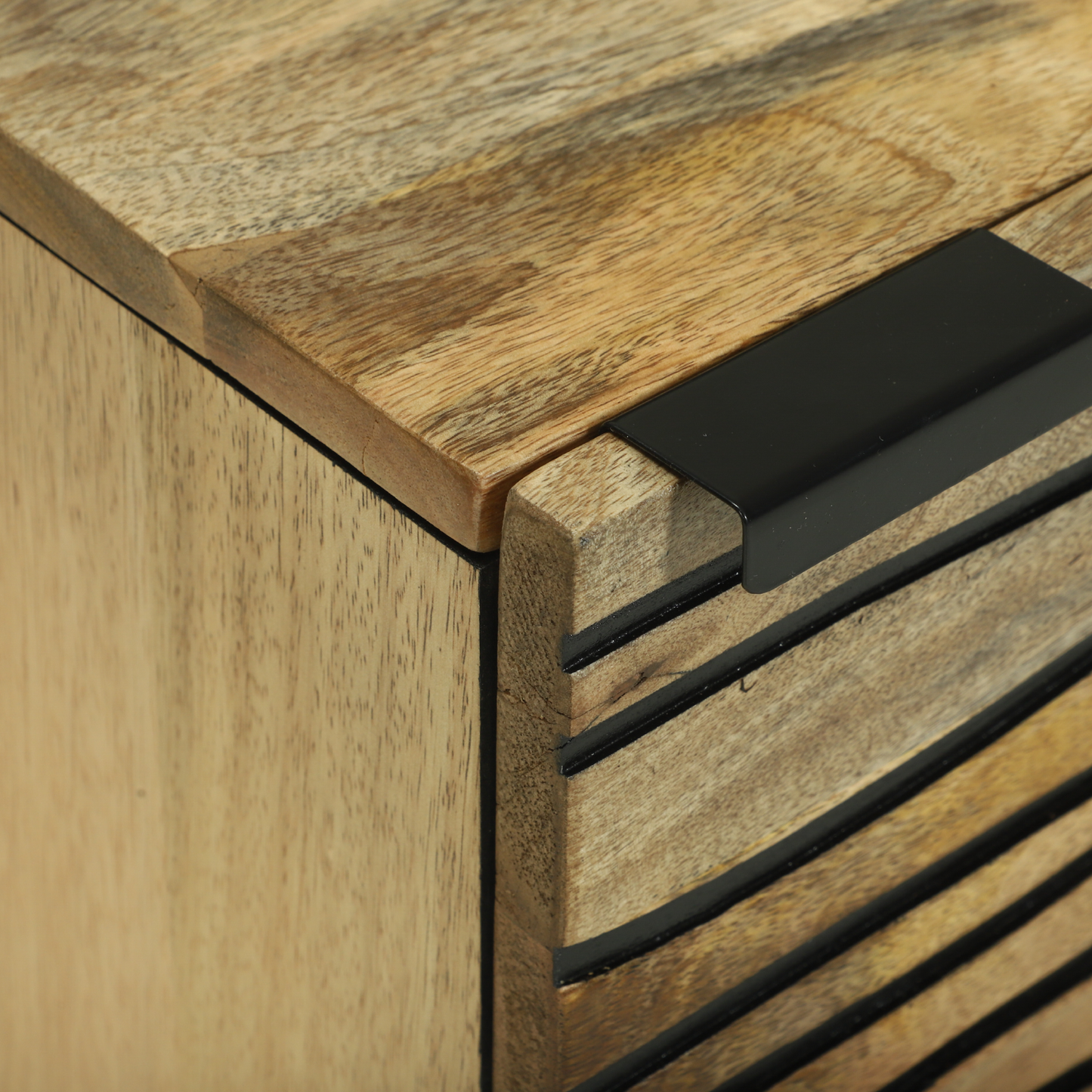 Nattbord Sengbord Brun og Svart 40 x 33.5 x 46 cm