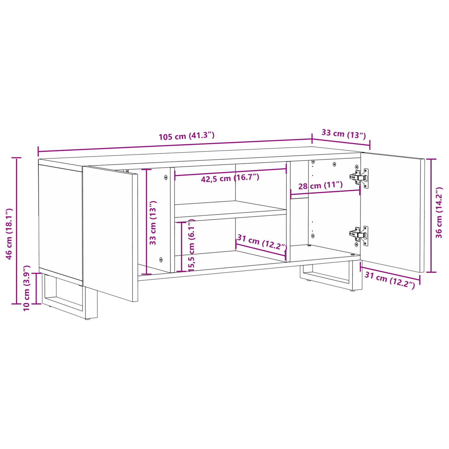 Skjenk Hvit og Svart