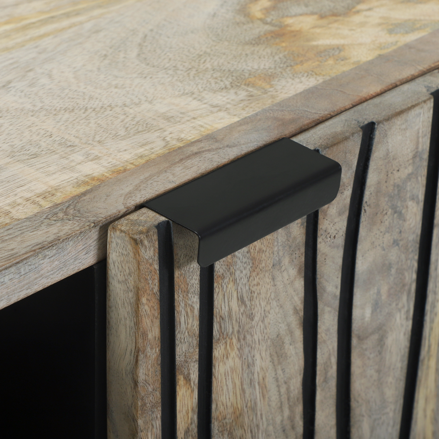 Skap Tre med hylle med lagring med dør 90 x 33.5 x 75 cm