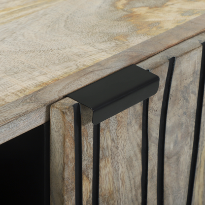 Skap Tre med hylle med lagring med dør 90 x 33.5 x 75 cm