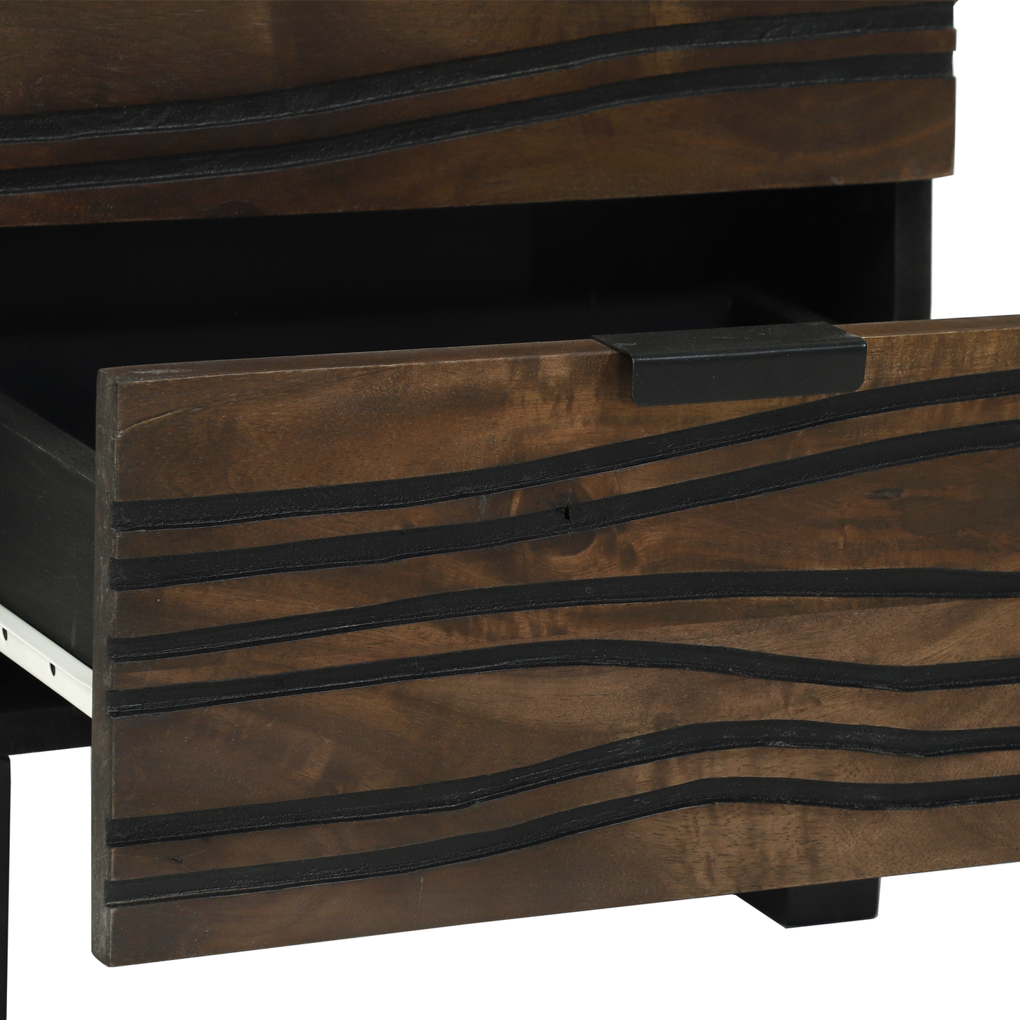 Nattbord Sengbord Tre med skuff Valnøtt 40 x 33.5 x 46 cm