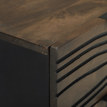 Nattbord Sengbord Tre med skuff Valnøtt 40 x 33.5 x 46 cm