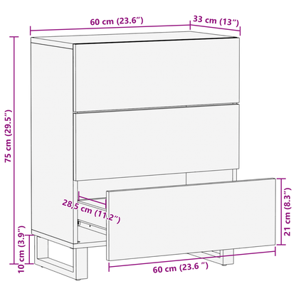 Skjenk Tre 60x33,5x75 cm massivt Tre mango