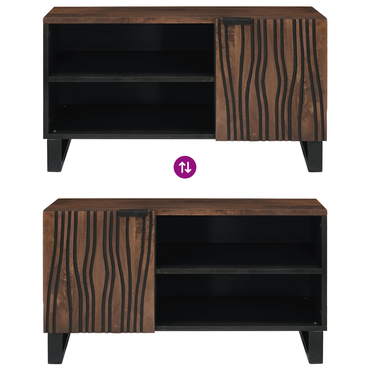 Kommode Brun 80x31.5x46 cm Solid Tre Mango