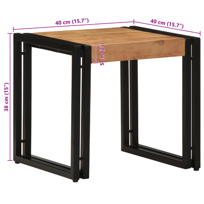 Sidebord Tre 40x50x38 cm Massivt Akasietre