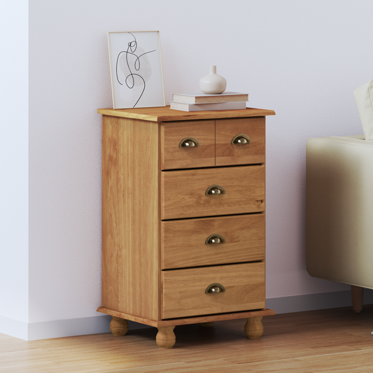 Kommode Honningbrun 'ASKIM' 45.8x40x79 cm Solid Tre Furu