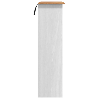 Bokhylle Hvit "ASKIM" 91x30x104 cm Solide Tre Furu