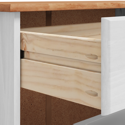 Skoskap Skohylle Skobenk Hvit ASKIM 85x35x108 cm Solid Tre Furu