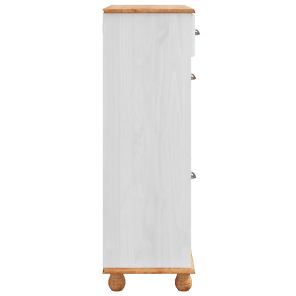 Skoskap Skohylle Skobenk Hvit ASKIM 85x35x108 cm Solid Tre Furu